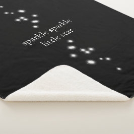 Cobertor Sherpa Sparkle Sparkle Little Star Black Starlight