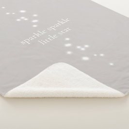 Cobertor Sherpa Sparkle Sparkle Little Star Silver Cinza