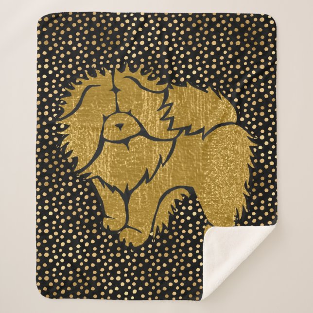 Cobertor Sherpa SPARKLY THANG Chow faux metal sherpa coberket (Frente)