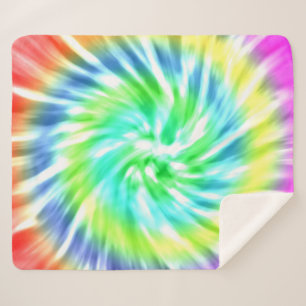 Cobertor Sherpa Spiral Tie Dye Pattern Sherpa Fleece Blanket