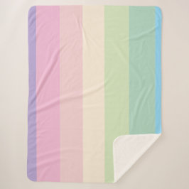 Cobertor Sherpa Spring pastel color scheme 