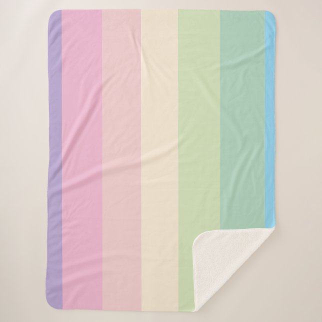 Cobertor Sherpa Spring pastel color scheme  (Frente)