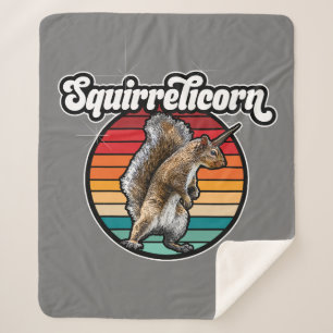 Cobertor Sherpa Squirrelicorn - engraçado, esquilo vintage unicorn