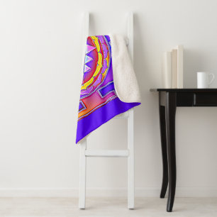 Cobertor Sherpa Sri Yantra - Símbolo hinduísmo Design 1