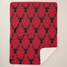 Cobertor Sherpa Stag Deer Head