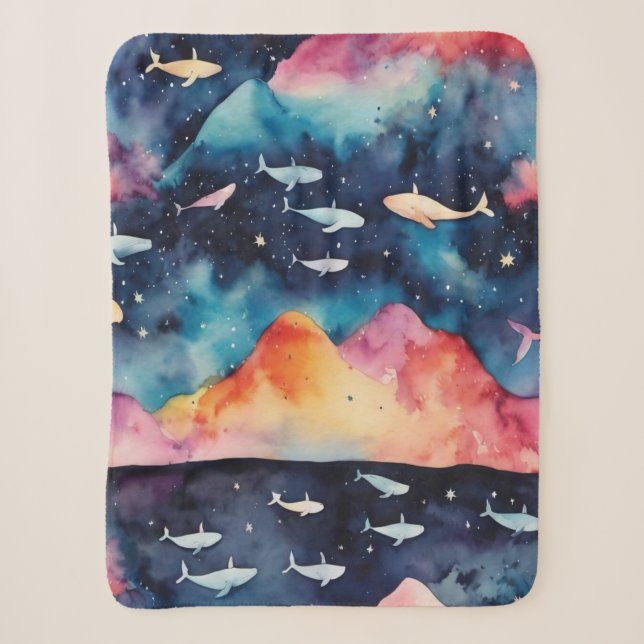Cobertor Sherpa Starry Seascape (Frente)