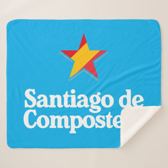 Cobertor Sherpa Stars of Spain – Santiago de Compostela (Frente (Horizontal))