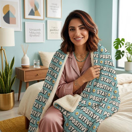 Cobertor Sherpa Stay Positive