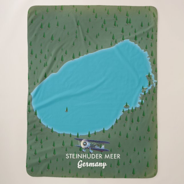 Cobertor Sherpa Steinhuder Meer Mapa Alemanha Placa (Frente)