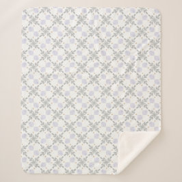 Cobertor Sherpa Suave Floral Minimalista Nórdica de Inverno Cinza 