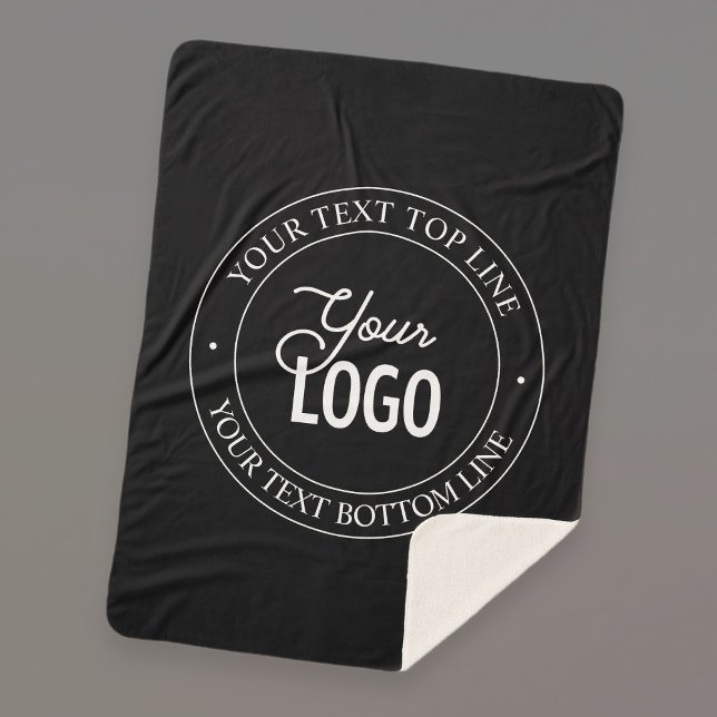 Cobertor Sherpa Substituição fácil do logotipo e texto personalizá (Criador carregado)