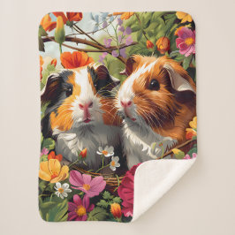 Cobertor Sherpa Suínos-guineenses entre os Sangue do Jardim