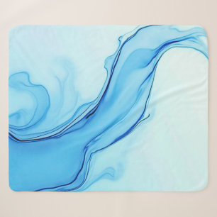 Cobertor Sherpa Sujidade de Arte Líquida Eetal Azul