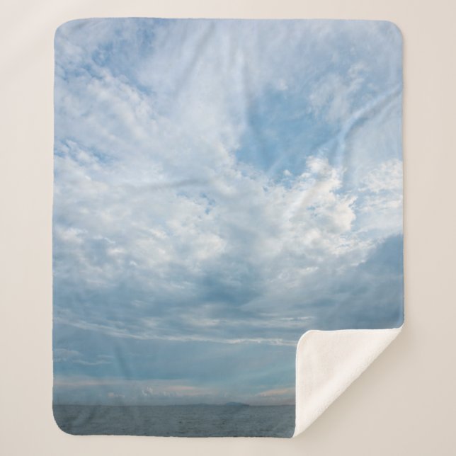 Cobertor Sherpa Summer on the beach with sunset sky. Copy space. M (Frente)