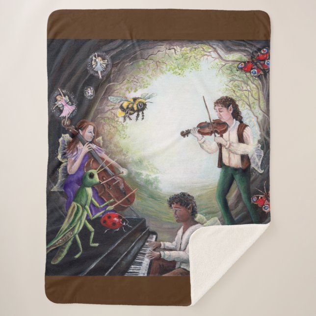 Cobertor Sherpa Summer Solstice Fairy Concert (Frente)
