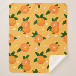 Cobertor Sherpa Summer Tangerines