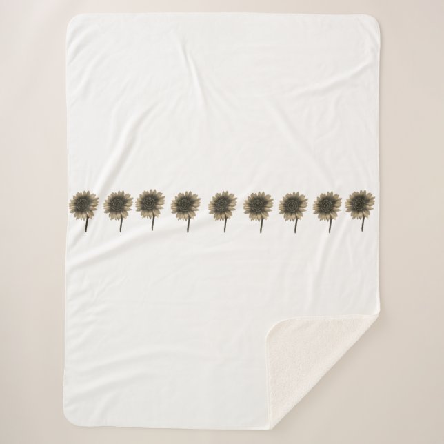 Cobertor Sherpa Sunflower Live, Ria, Amor (Frente)