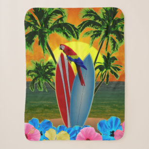Cobertor Sherpa Sunny Beach Surfing