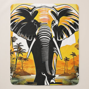 Cobertor Sherpa Sunset de Elefante Majestoso