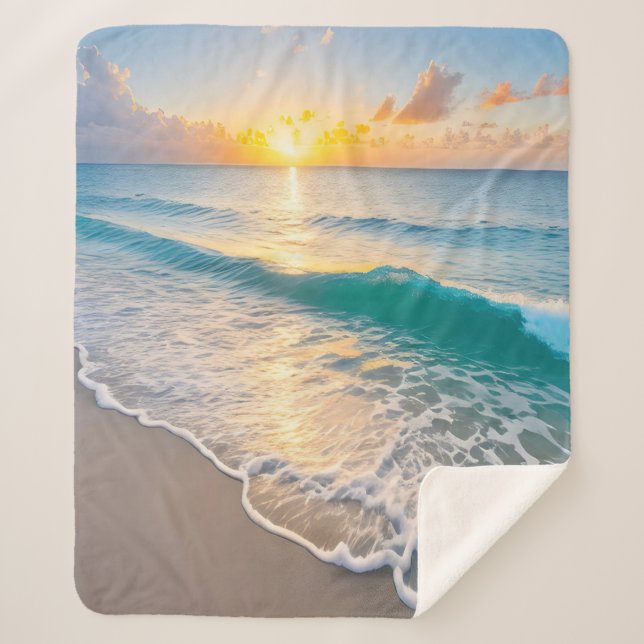 Cobertor Sherpa Sunset de praia (Frente)