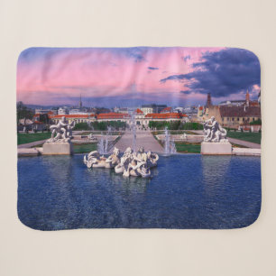 Cobertor Sherpa Sunset over fountain em Viena