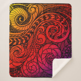 Cobertor Sherpa Sunset Swirl Aconchegante