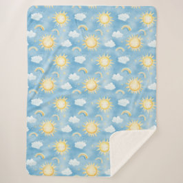 Cobertor Sherpa Sunshine e Rainbows Sherpa Blanket