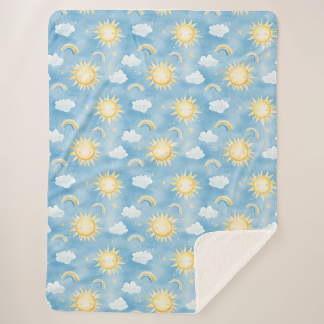 Cobertor Sherpa Sunshine e Rainbows Sherpa Blanket (Frente)