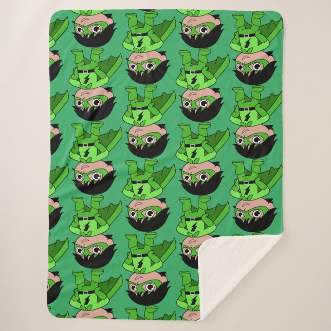 Cobertor Sherpa Super Boy Action Hero (Frente)