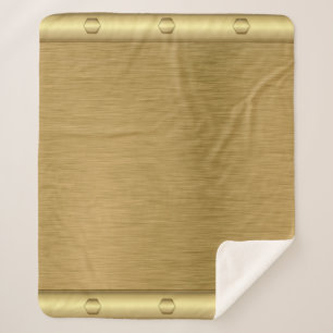 Cobertor Sherpa Superfície de ouro de textura metálica