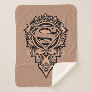 Cobertor Sherpa Supergirl Mandala Graphic