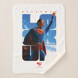 Cobertor Sherpa Superman Procure Pose