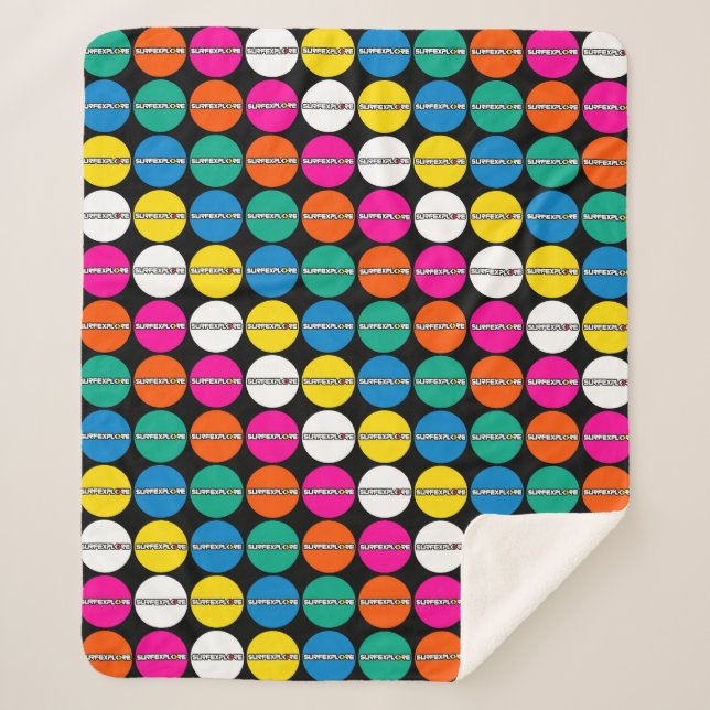 Cobertor Sherpa surfEXPLORE Logo Sherpa Blanket (Frente)