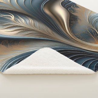 Cobertor Sherpa Sussurro Esmeralda - Arte Abstrata em Turquesa e D