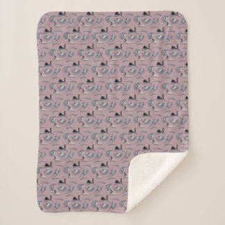 Cobertor Sherpa Swan Frenzy (Rosa Poeira)