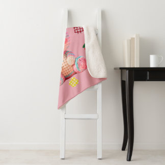 Cobertor Sherpa Sweet Crochet Bunny