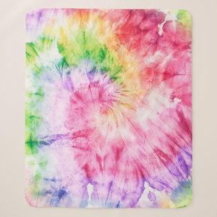 Cobertor Sherpa Swirls De Verão: Padrões De Tie-Dye Pastel