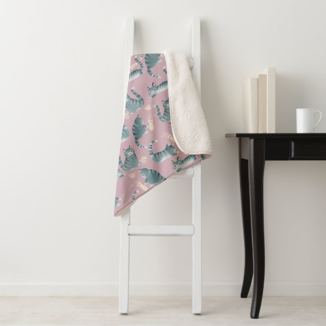 Cobertor Sherpa Tabuleiro de Cinzas Ruins por Gatos Que Batem As C (In Situ)