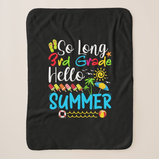 Cobertor Sherpa Tão Longo Verão Do 3º Ano, Dia Da Escola. (Frente)