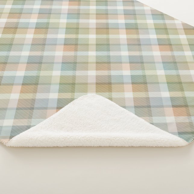 Cobertor Sherpa Tartan colorido Sherpa Blanket (3/4)