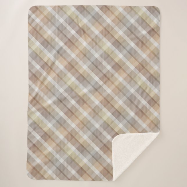 Cobertor Sherpa Tartan colorido Sherpa Blanket (Frente)
