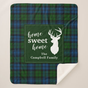 Cobertor Sherpa Tartan Militar Xadrez Personalizada Clan Campbell