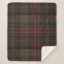 Tartan Verde e Vermelho profundo