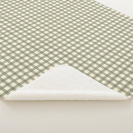 Cobertor Sherpa Tartan Xadrez Sage Clássico