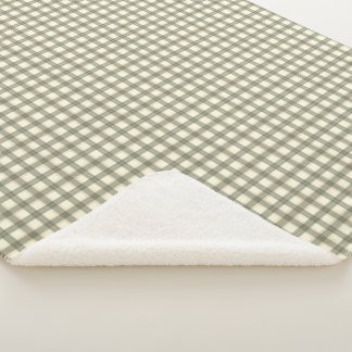 Cobertor Sherpa Tartan Xadrez Sage Clássico