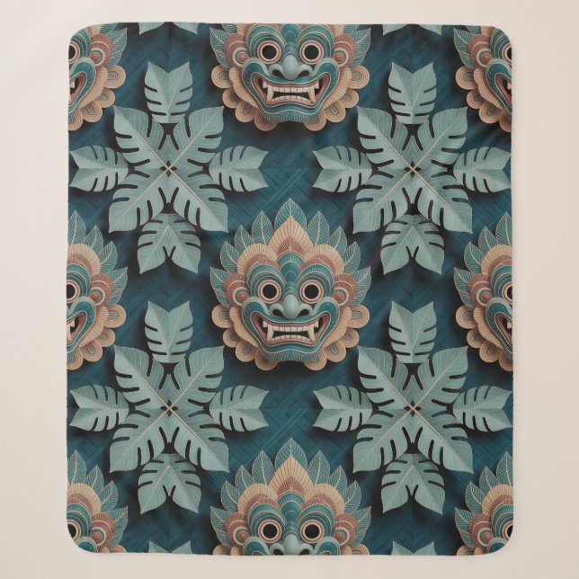 Cobertor Sherpa Tecelagem Sombra Barong (Frente)