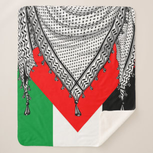 Cobertor Sherpa Tecido Tradicional do Keffiyeh Scarf Palestino