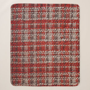 Cobertor Sherpa Tecido Vermelho Tartan: Fundo Texturizado
