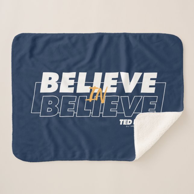 Cobertor Sherpa Ted Lasso | Believe in Believe (Frente (Horizontal))