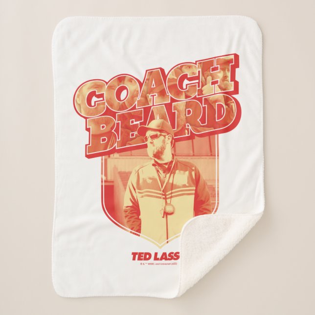 Cobertor Sherpa Ted Lasso | Coach Beard Badge (Frente)